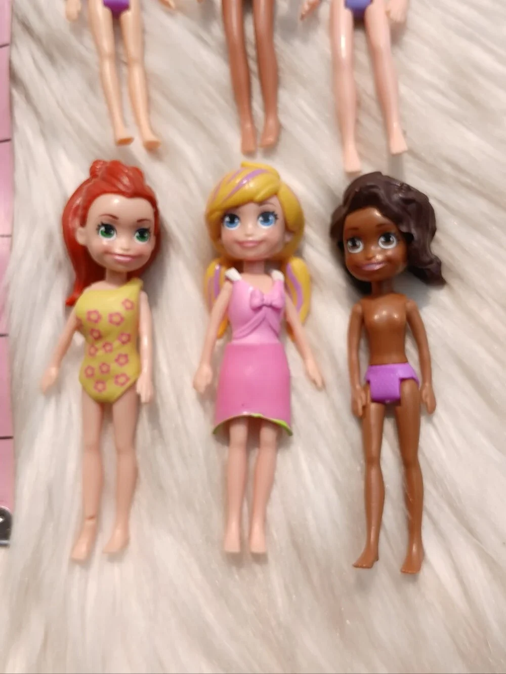 Polly Pocket Lot 6 Figures Mini Dolls Clothing Clothes Accessories y2k - modern